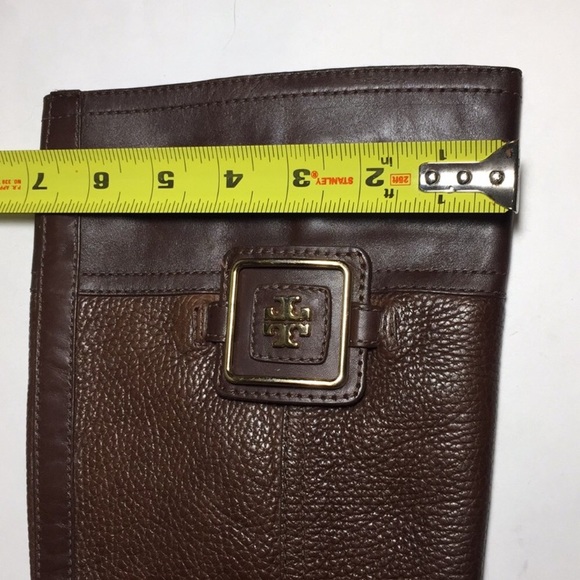 Tory Burch Julian Riding Boots Fig Brown Size 7 - Picture 6 of 8
